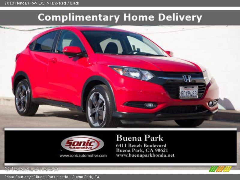 Milano Red / Black 2018 Honda HR-V EX