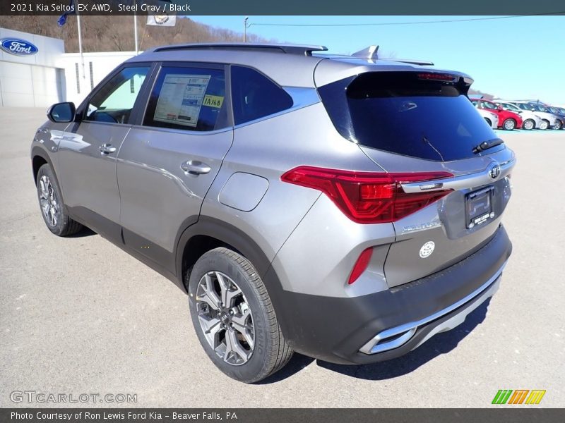 Steel Gray / Black 2021 Kia Seltos EX AWD