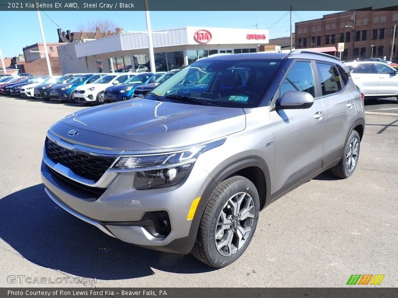 Steel Gray / Black 2021 Kia Seltos EX AWD