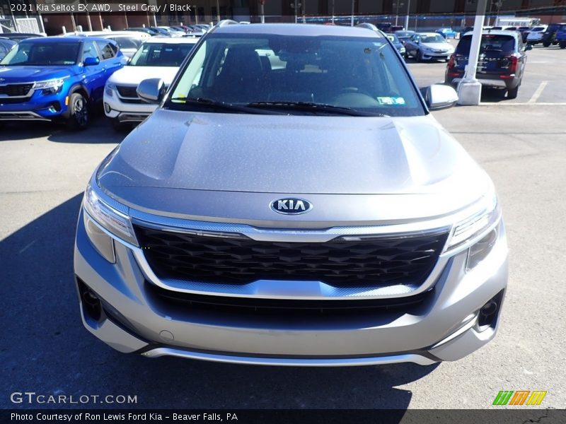 Steel Gray / Black 2021 Kia Seltos EX AWD