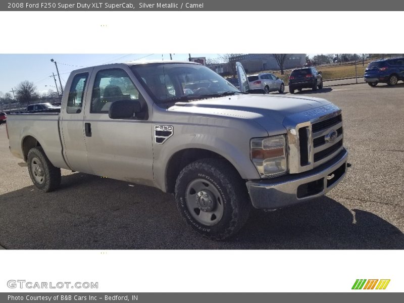 Silver Metallic / Camel 2008 Ford F250 Super Duty XLT SuperCab