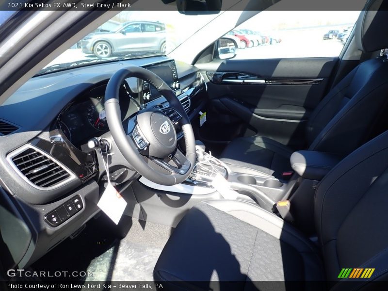 Steel Gray / Black 2021 Kia Seltos EX AWD