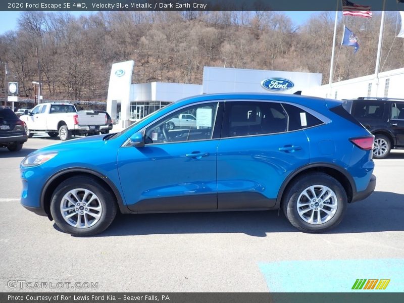 Velocity Blue Metallic / Dark Earth Gray 2020 Ford Escape SE 4WD
