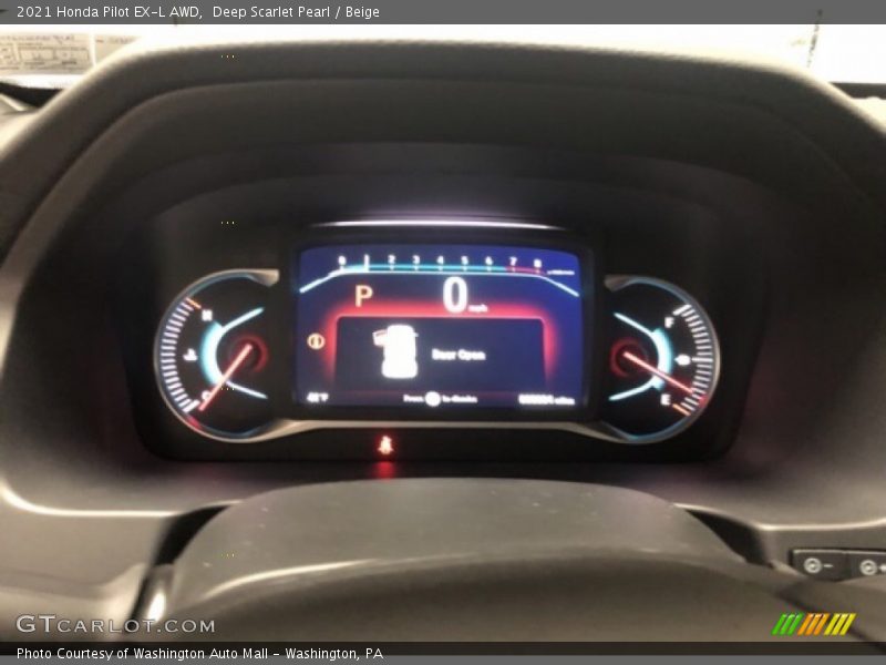 Deep Scarlet Pearl / Beige 2021 Honda Pilot EX-L AWD
