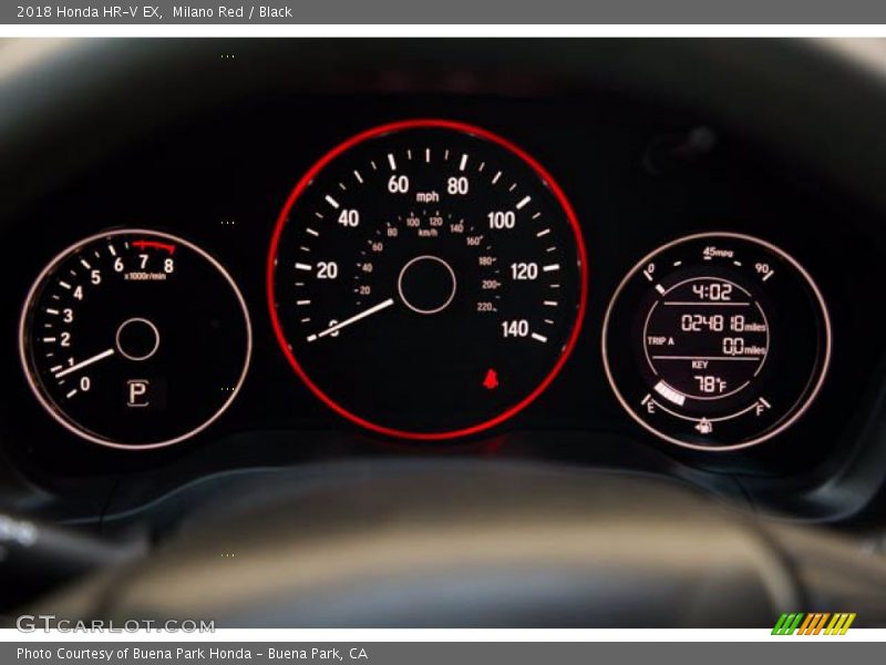 Milano Red / Black 2018 Honda HR-V EX