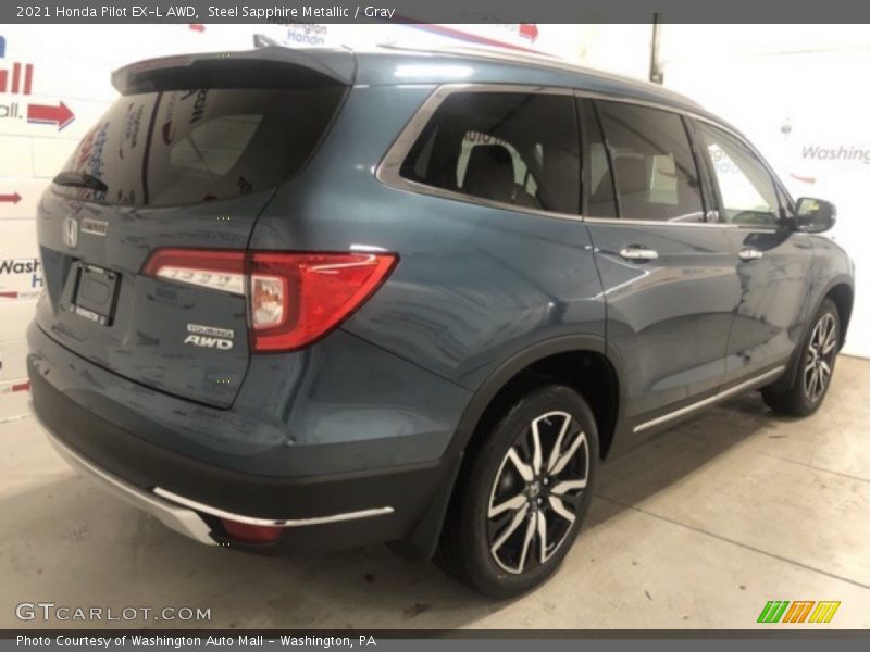 Steel Sapphire Metallic / Gray 2021 Honda Pilot EX-L AWD