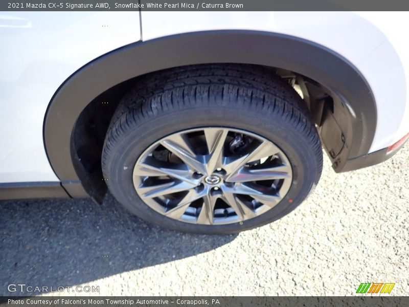 Snowflake White Pearl Mica / Caturra Brown 2021 Mazda CX-5 Signature AWD