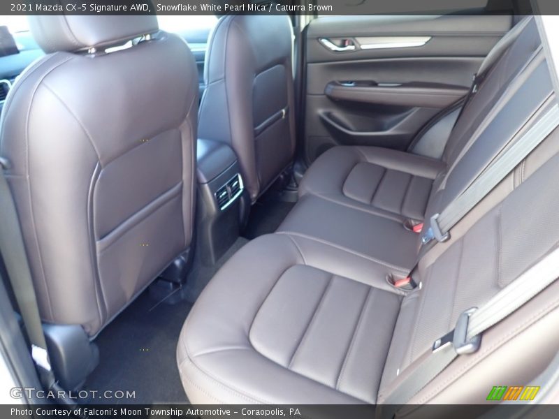 Snowflake White Pearl Mica / Caturra Brown 2021 Mazda CX-5 Signature AWD