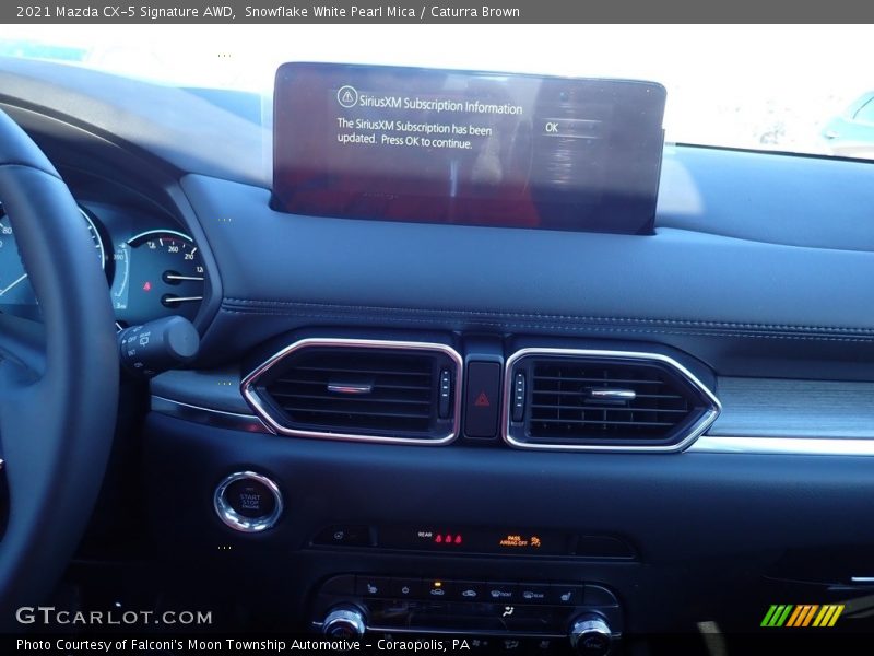 Snowflake White Pearl Mica / Caturra Brown 2021 Mazda CX-5 Signature AWD