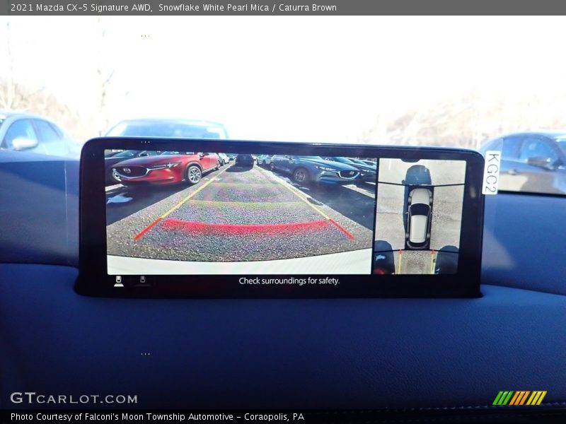 Snowflake White Pearl Mica / Caturra Brown 2021 Mazda CX-5 Signature AWD