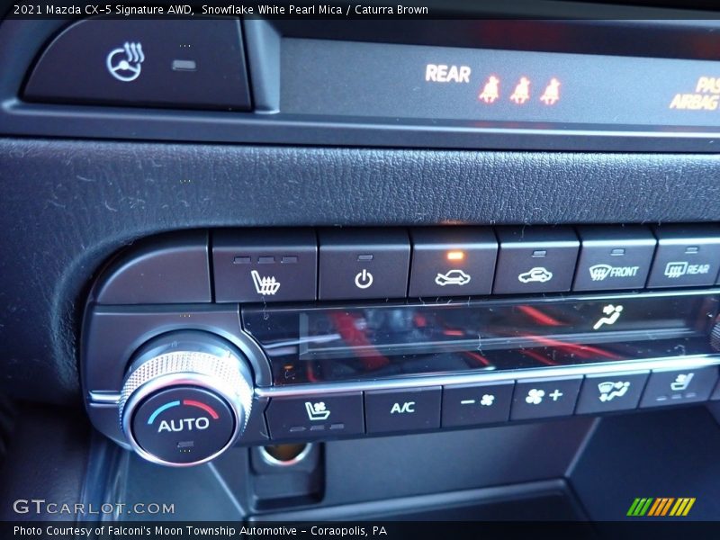 Snowflake White Pearl Mica / Caturra Brown 2021 Mazda CX-5 Signature AWD