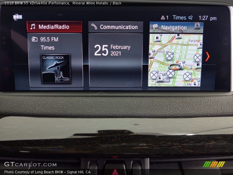 Mineral White Metallic / Black 2018 BMW X5 xDrive40e iPerfomance