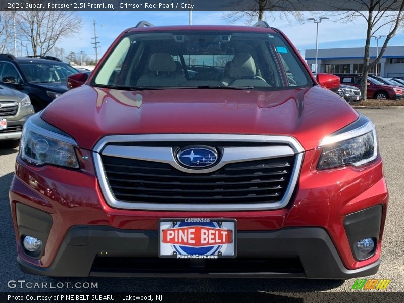 Crimson Red Pearl / Gray 2021 Subaru Forester 2.5i Premium