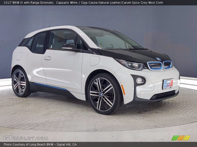 Capparis White / Giga Cassia Natural Leather/Carum Spice Grey Wool Cloth 2017 BMW i3 with Range Extender