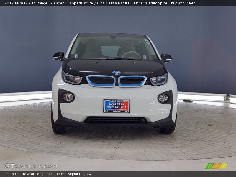 Capparis White / Giga Cassia Natural Leather/Carum Spice Grey Wool Cloth 2017 BMW i3 with Range Extender
