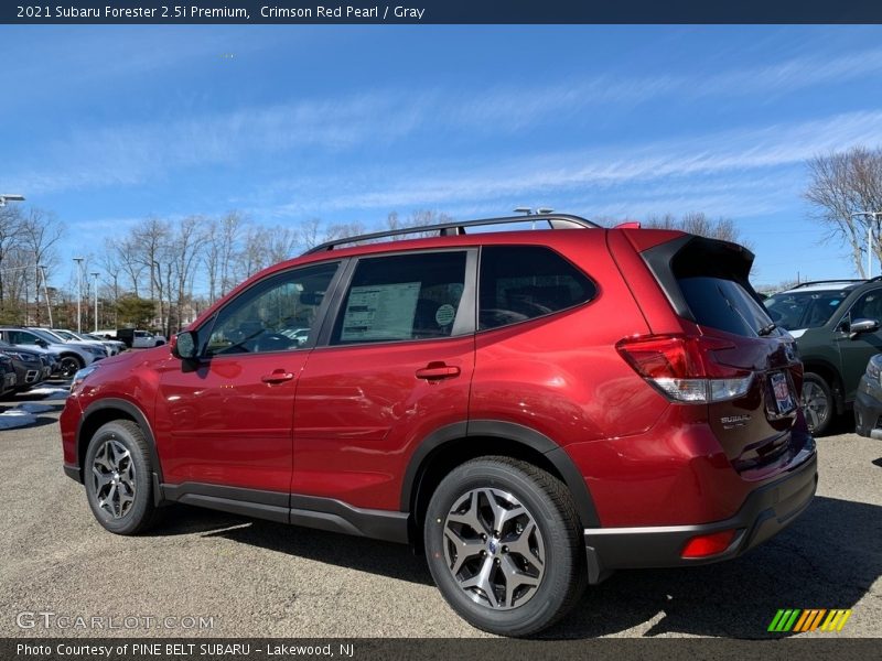 Crimson Red Pearl / Gray 2021 Subaru Forester 2.5i Premium