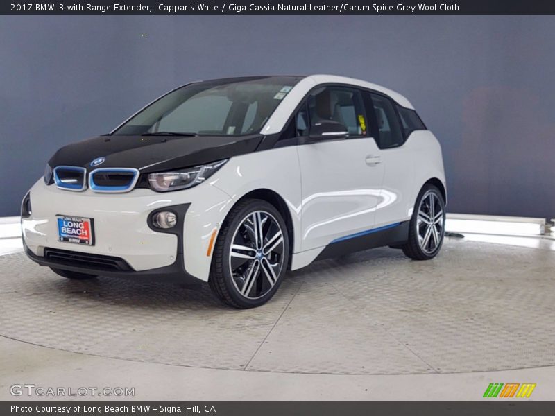 Capparis White / Giga Cassia Natural Leather/Carum Spice Grey Wool Cloth 2017 BMW i3 with Range Extender
