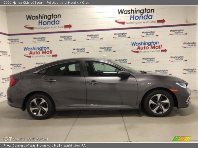 Polished Metal Metallic / Gray 2021 Honda Civic LX Sedan