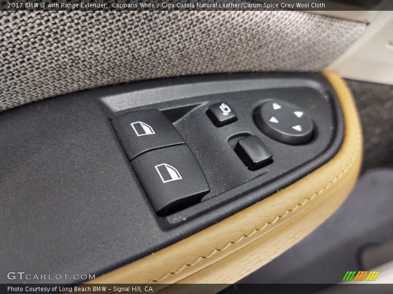 Capparis White / Giga Cassia Natural Leather/Carum Spice Grey Wool Cloth 2017 BMW i3 with Range Extender