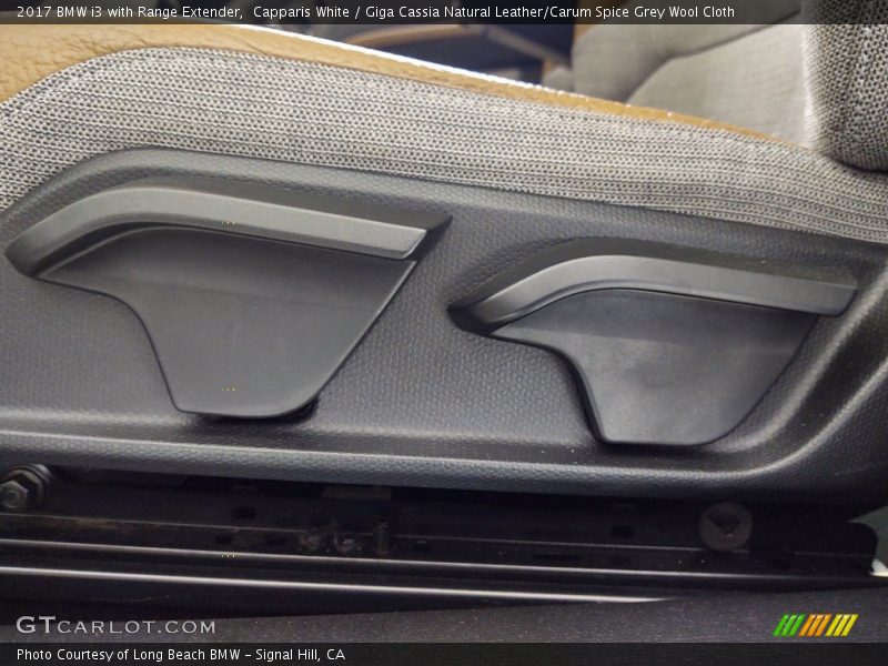 Capparis White / Giga Cassia Natural Leather/Carum Spice Grey Wool Cloth 2017 BMW i3 with Range Extender