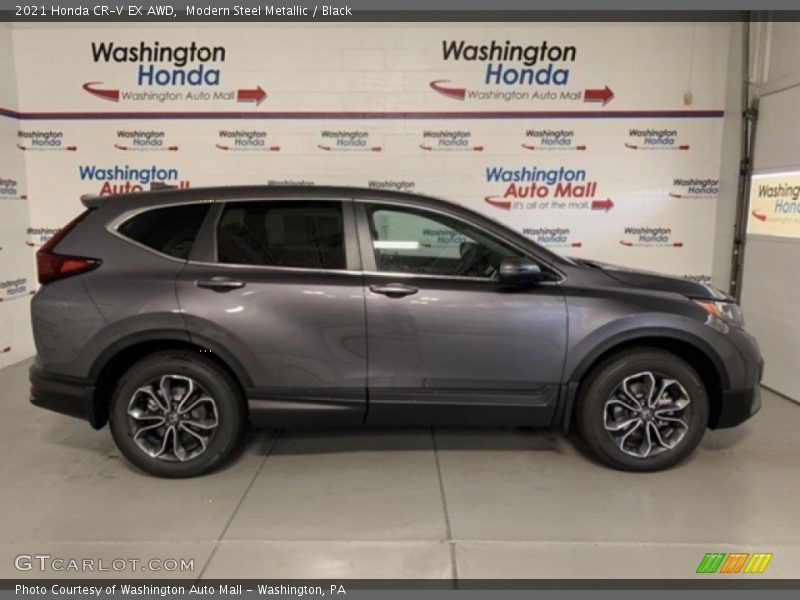 Modern Steel Metallic / Black 2021 Honda CR-V EX AWD