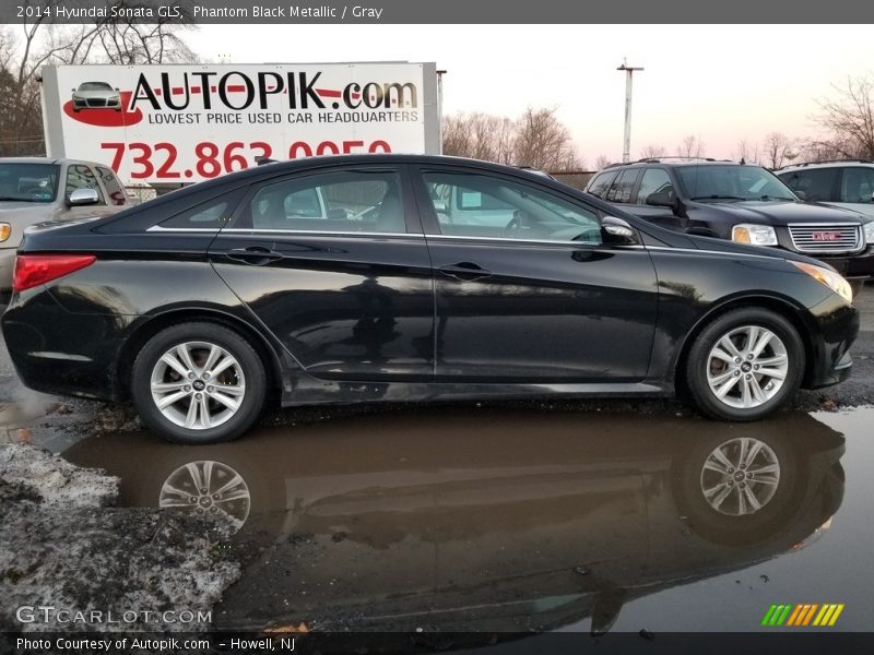 Phantom Black Metallic / Gray 2014 Hyundai Sonata GLS