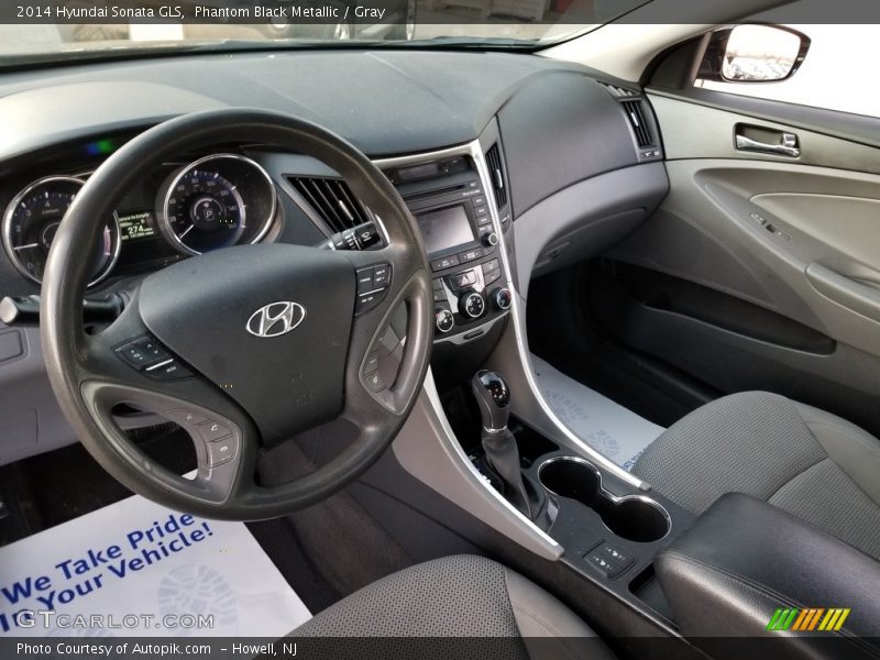 Phantom Black Metallic / Gray 2014 Hyundai Sonata GLS