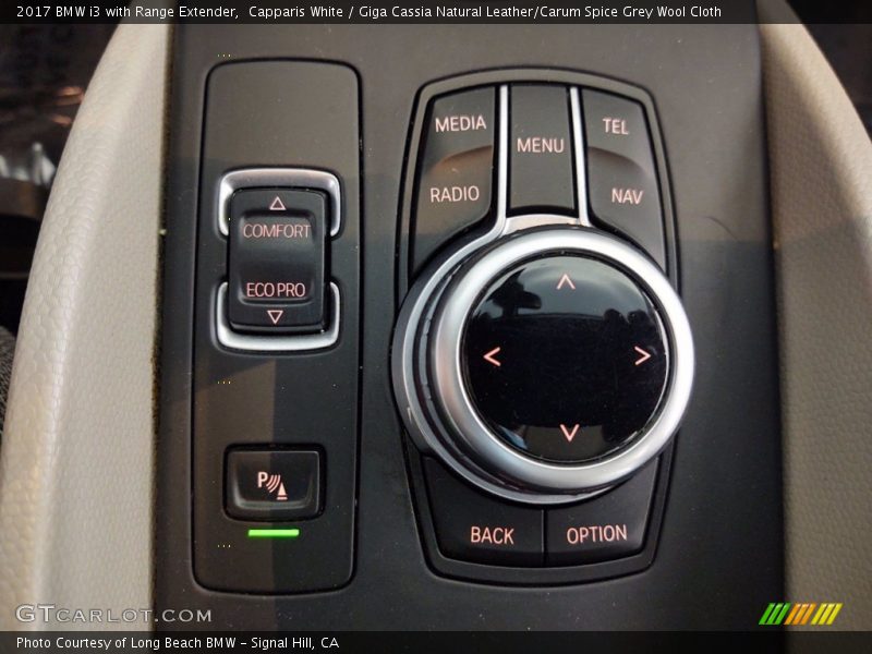 Capparis White / Giga Cassia Natural Leather/Carum Spice Grey Wool Cloth 2017 BMW i3 with Range Extender