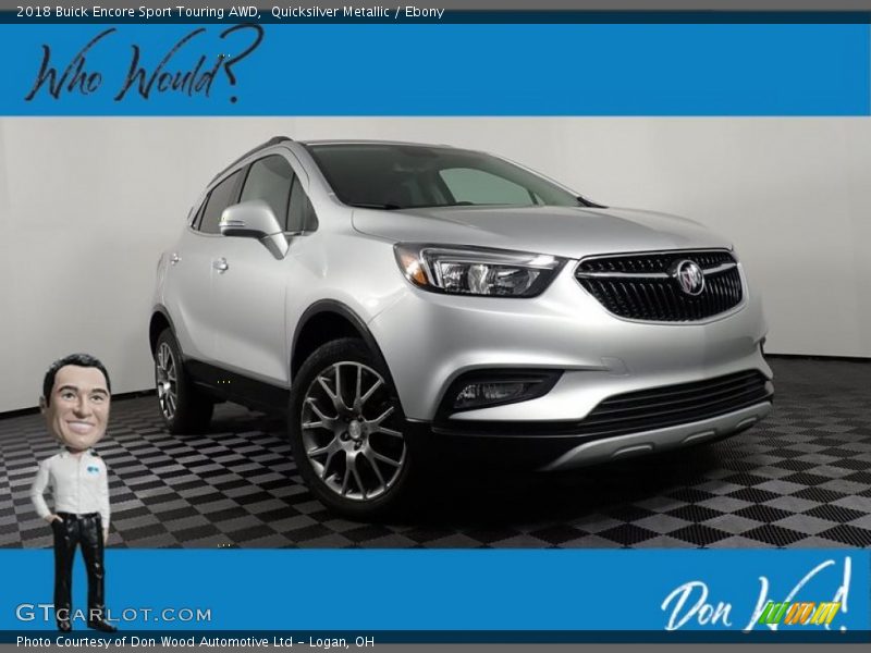 Quicksilver Metallic / Ebony 2018 Buick Encore Sport Touring AWD