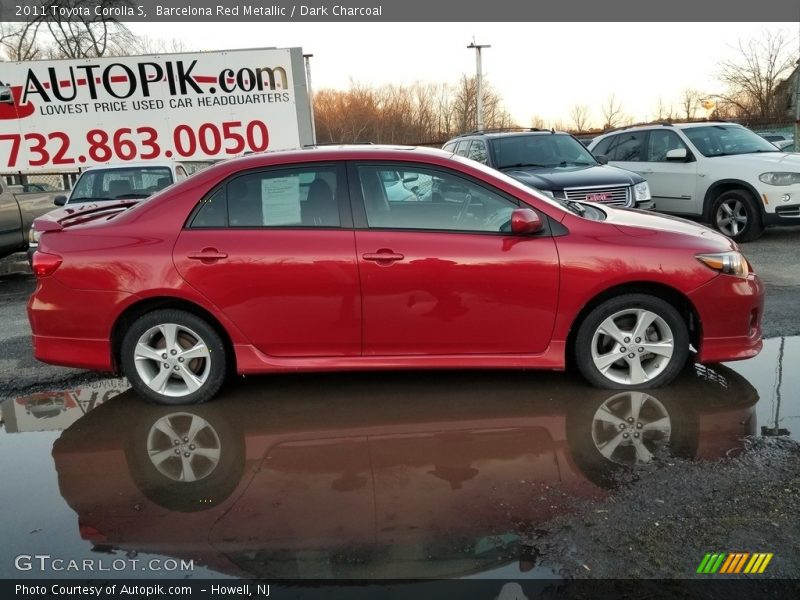 Barcelona Red Metallic / Dark Charcoal 2011 Toyota Corolla S