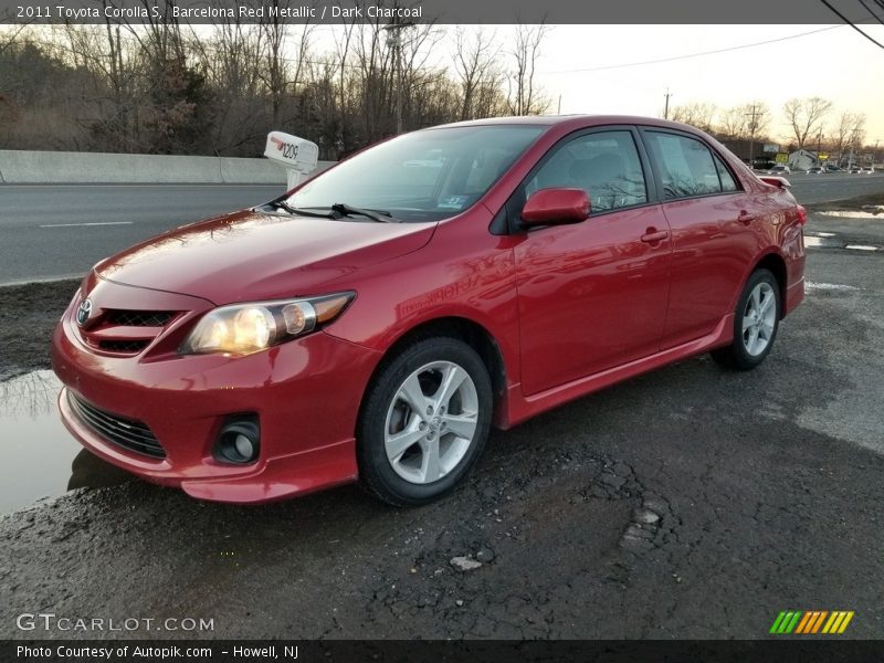 Barcelona Red Metallic / Dark Charcoal 2011 Toyota Corolla S