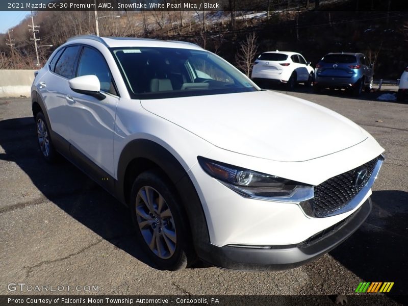 Snowflake White Pearl Mica / Black 2021 Mazda CX-30 Premium AWD
