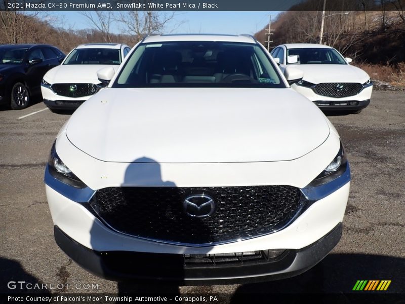 Snowflake White Pearl Mica / Black 2021 Mazda CX-30 Premium AWD