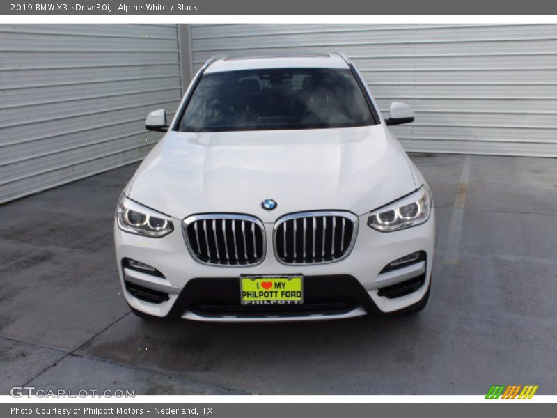 Alpine White / Black 2019 BMW X3 sDrive30i