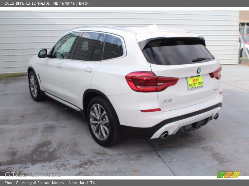 Alpine White / Black 2019 BMW X3 sDrive30i