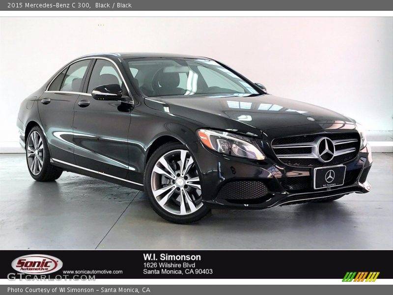 Black / Black 2015 Mercedes-Benz C 300