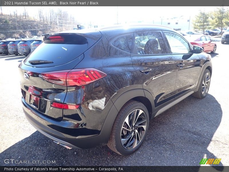 Black Noir Pearl / Black 2021 Hyundai Tucson SEL AWD