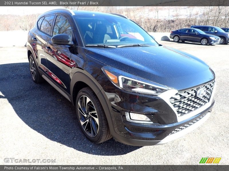 Black Noir Pearl / Black 2021 Hyundai Tucson SEL AWD