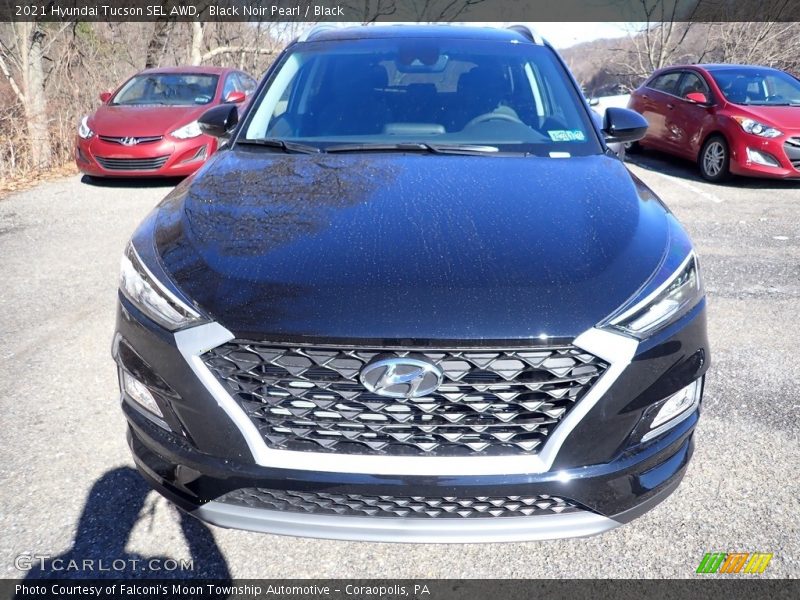 Black Noir Pearl / Black 2021 Hyundai Tucson SEL AWD