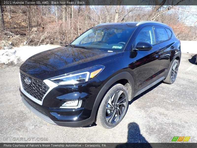 Black Noir Pearl / Black 2021 Hyundai Tucson SEL AWD