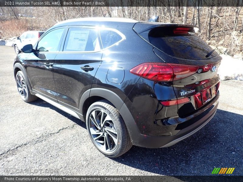 Black Noir Pearl / Black 2021 Hyundai Tucson SEL AWD