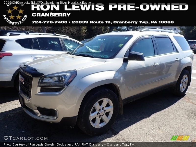 Sparkling Silver Metallic / Ebony 2016 GMC Acadia SLE AWD