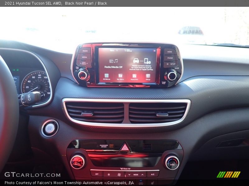 Black Noir Pearl / Black 2021 Hyundai Tucson SEL AWD
