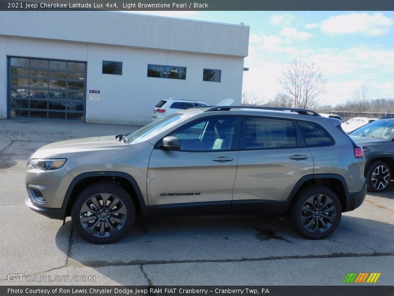 Light Brownstone Pearl / Black 2021 Jeep Cherokee Latitude Lux 4x4