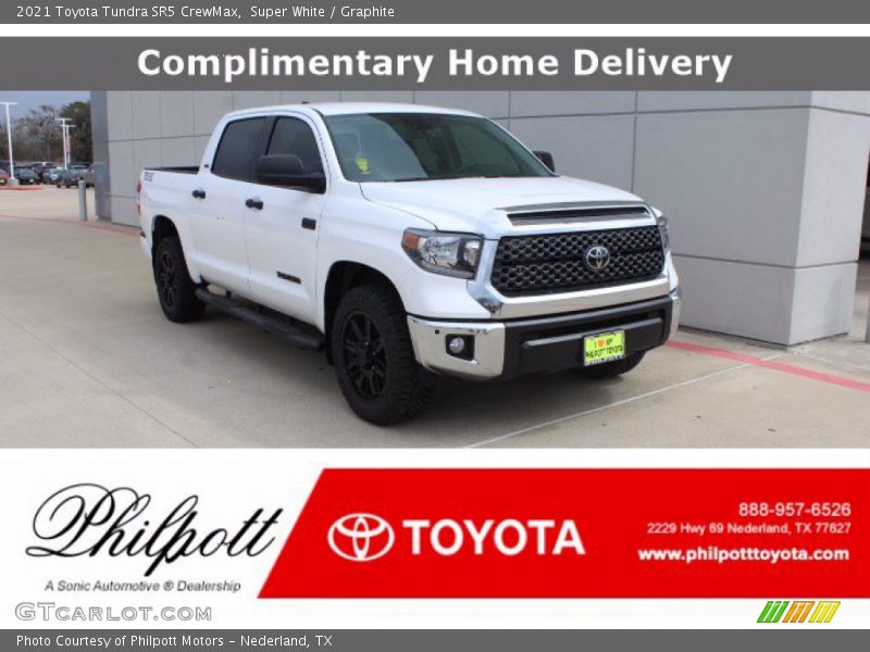 Super White / Graphite 2021 Toyota Tundra SR5 CrewMax