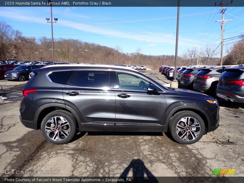 Portofino Gray / Black 2020 Hyundai Santa Fe Limited AWD