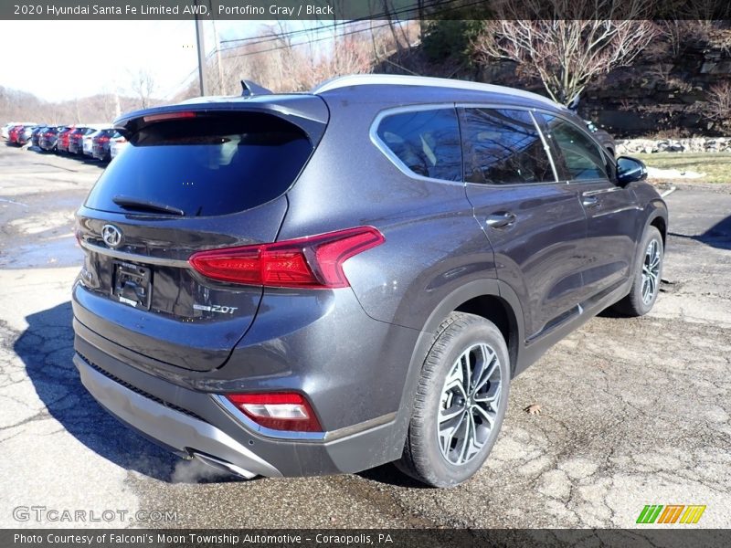 Portofino Gray / Black 2020 Hyundai Santa Fe Limited AWD