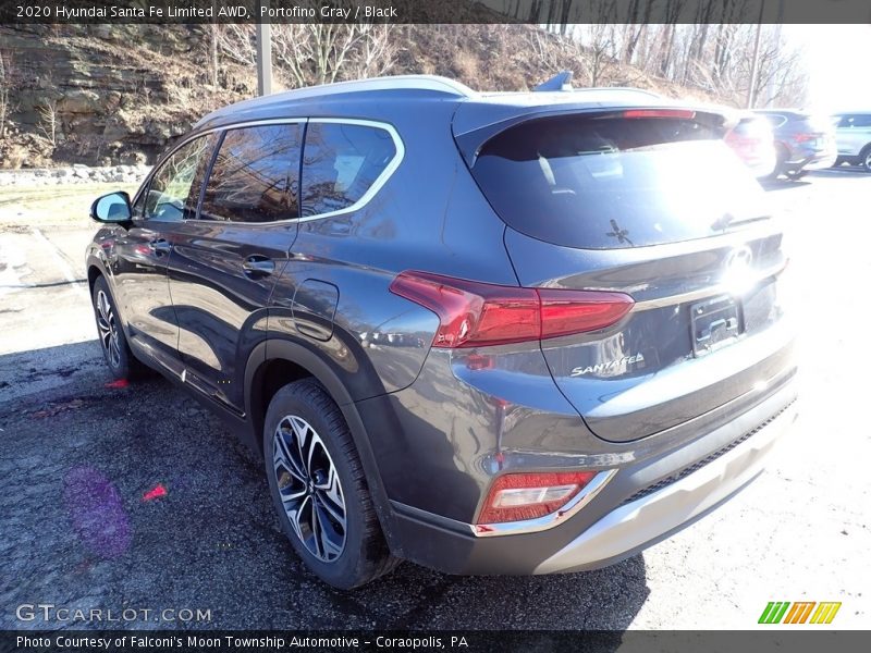 Portofino Gray / Black 2020 Hyundai Santa Fe Limited AWD