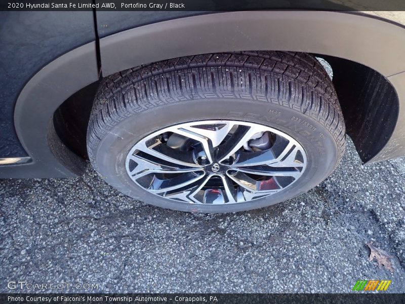 Portofino Gray / Black 2020 Hyundai Santa Fe Limited AWD