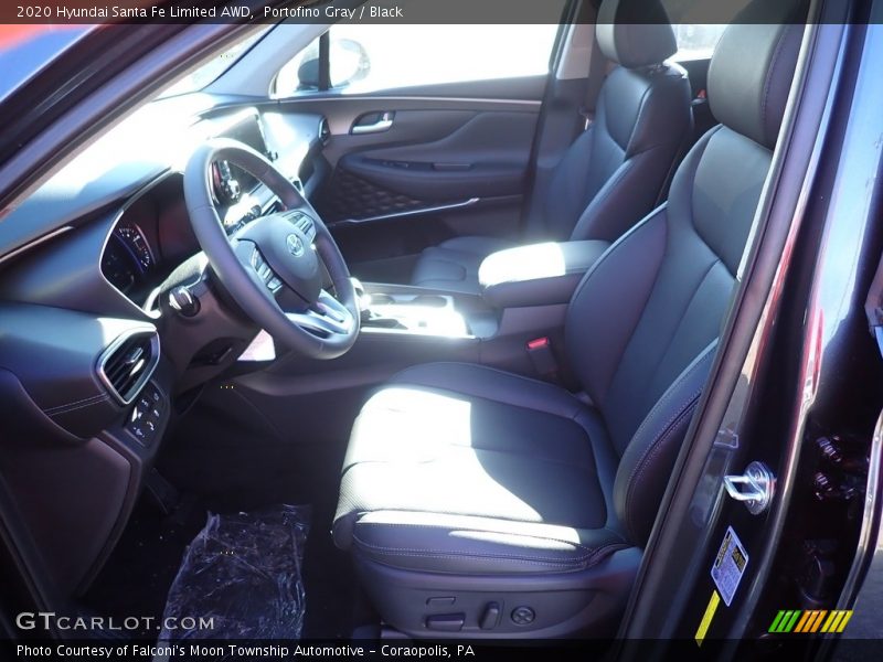 Portofino Gray / Black 2020 Hyundai Santa Fe Limited AWD